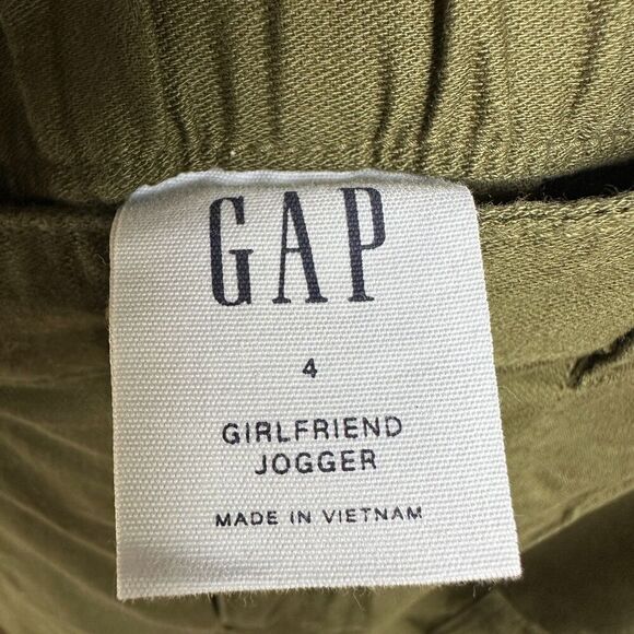 Gap Girlfriend Jogger Cargo Pants Womens 4 Green Hiking Active Outdoor Casual - Picture 3 of 9